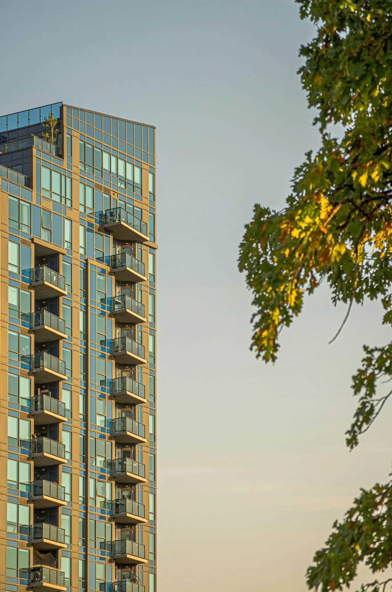 Modern apartment building exterior