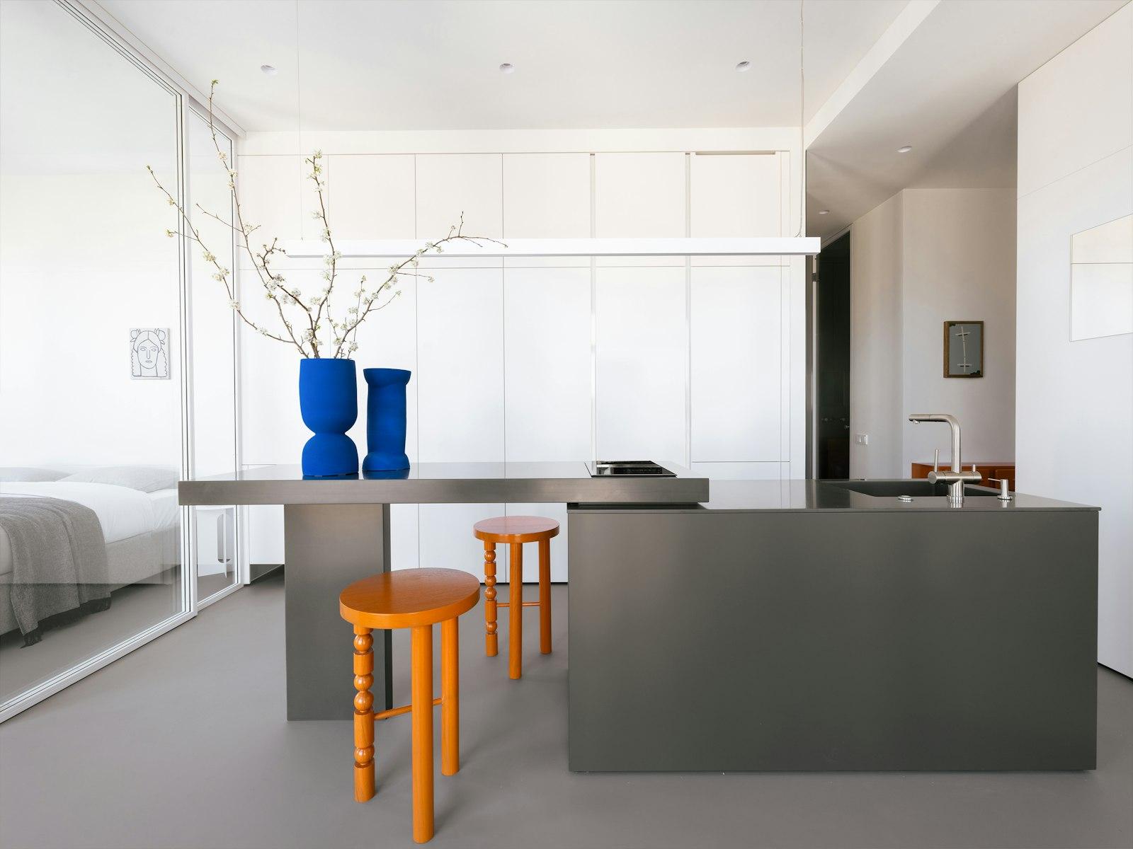 Minimalist kitchen with premium appliances — furnished apartment Gurugram