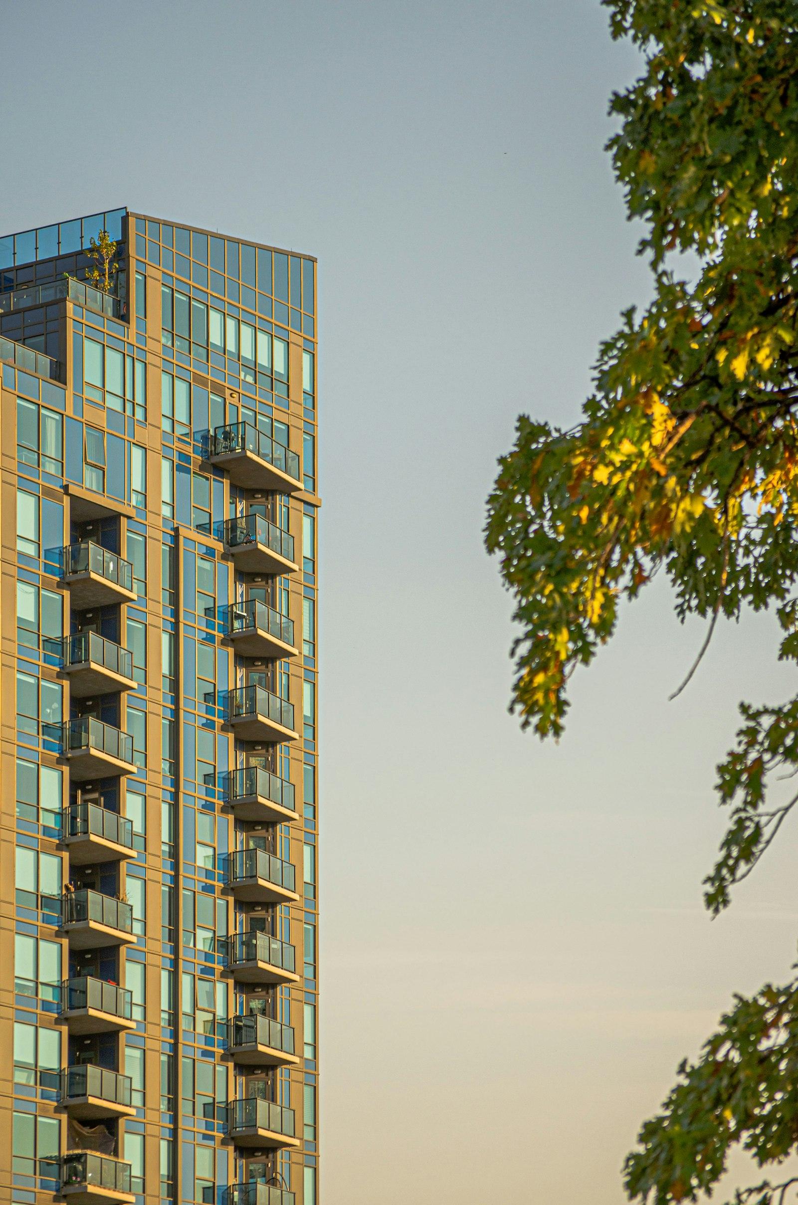 Modern apartment building exterior (representative image)